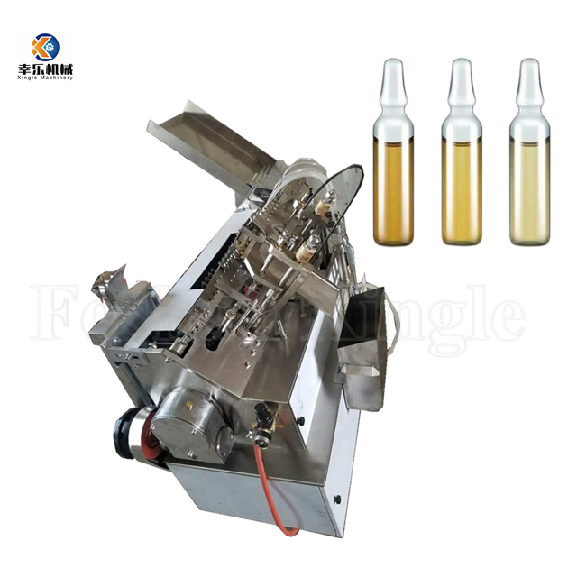 Machine de remplissage et de scellage d'ampoules cosmétiques à 2 aiguilles de 1 à 2 ml