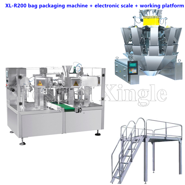 Machine à emballer verticale de sac de poche de pesage de Multihead de casse-croûte