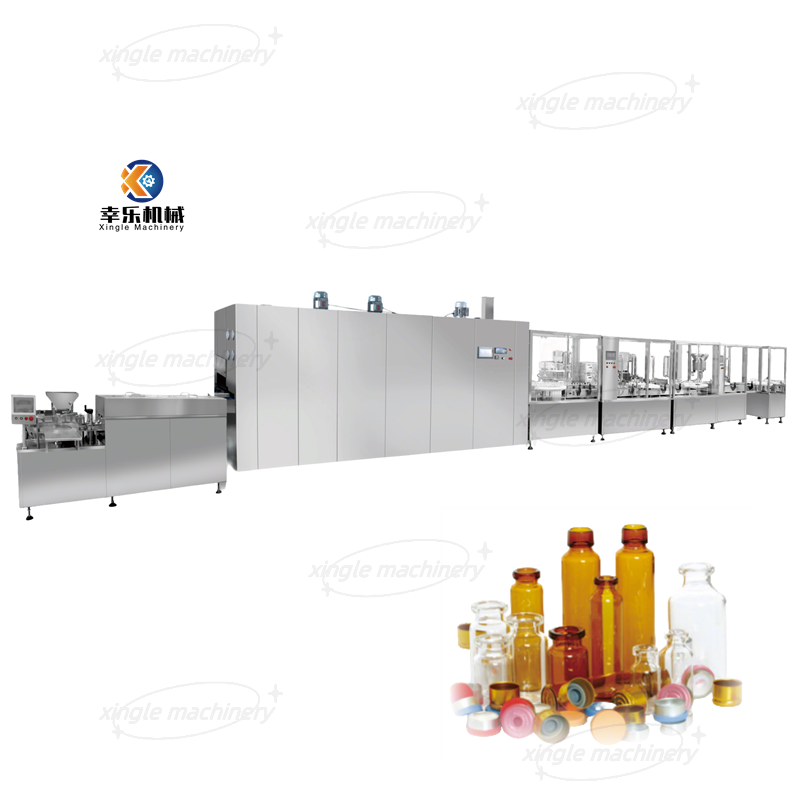 Chaîne de production remplissante de liaison à basse vitesse liquide de bouteille de fiole en verre
