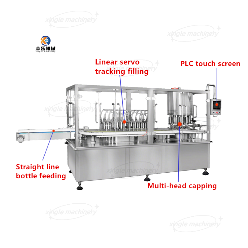Flacon liquide automatique de bouteille dépistant la machine de remplissage et de cachetage