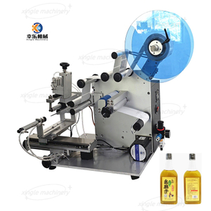 Machine d'étiquetage multifonctionnelle semi-automatique d'autocollant de PLC