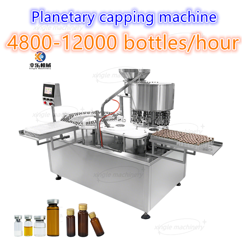 Machine de capsulage automatique planétaire de capsuleuse de bouteille en verre en plastique