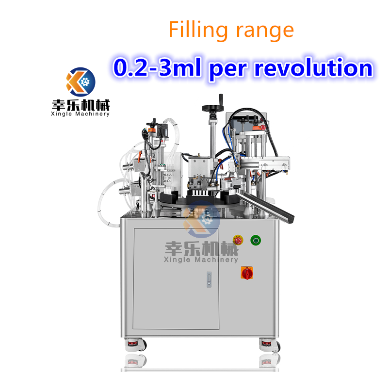 Machine de remplissage et de scellage de tubes continus cosmétiques semi-automatiques
