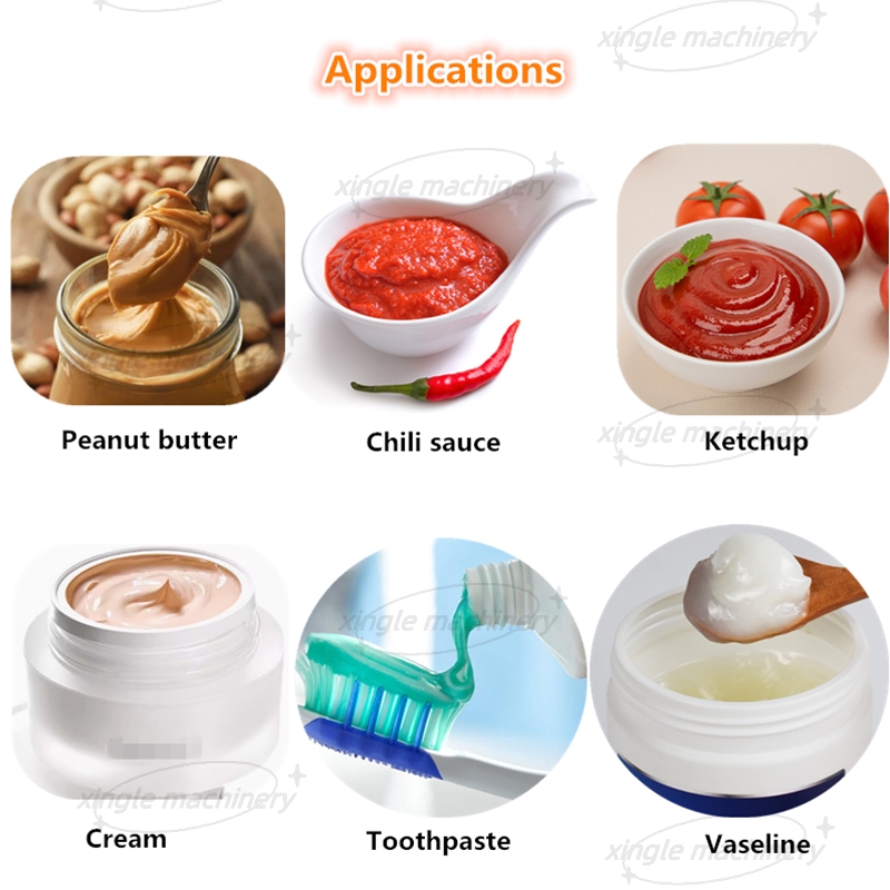 Machine de remplissage de crème cosmétique de pâte à quatre têtes