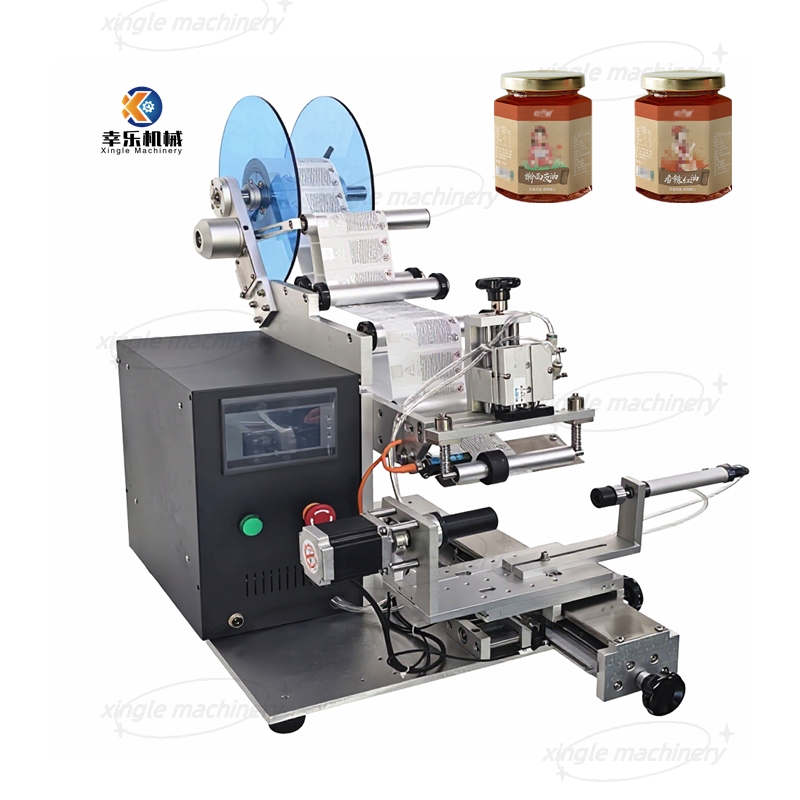 Machine d'étiquetage multifonctionnelle semi-automatique d'autocollant de PLC