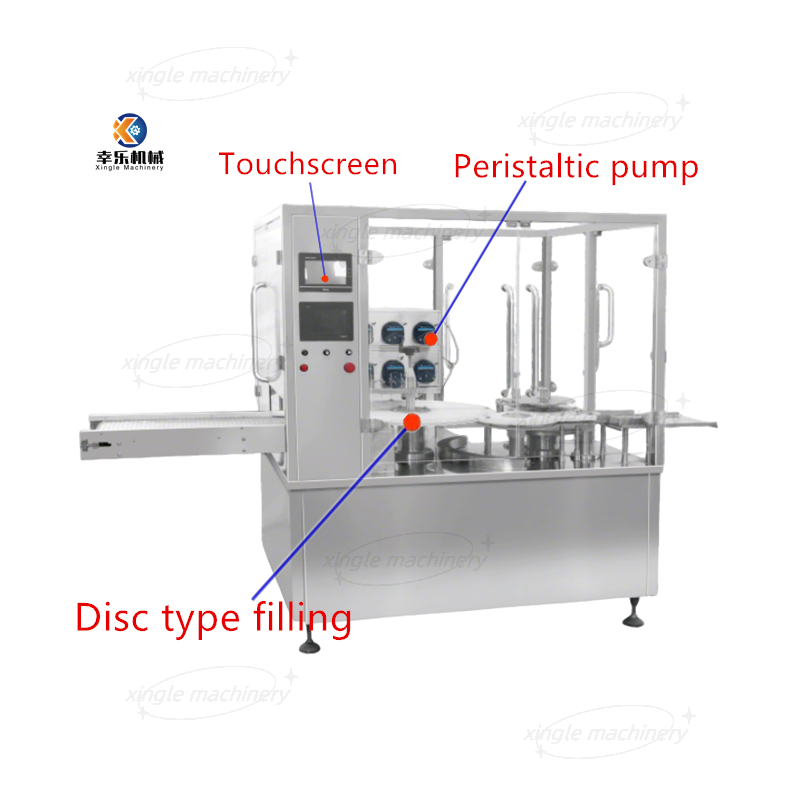 Machine de remplissage et de capsulage de bouteilles de flacons liquides à grande vitesse de type disque