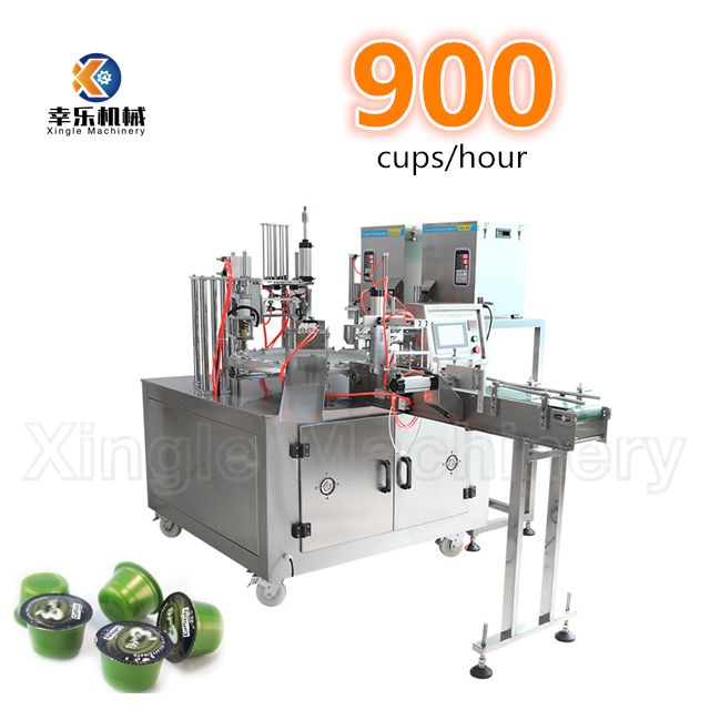 Machine automatique de remplissage et de scellage de tasses de yaourt à la gelée de sauce