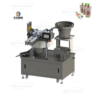 Machine de remplissage et de capsulage de poche principale liquide de bec de double de nourriture