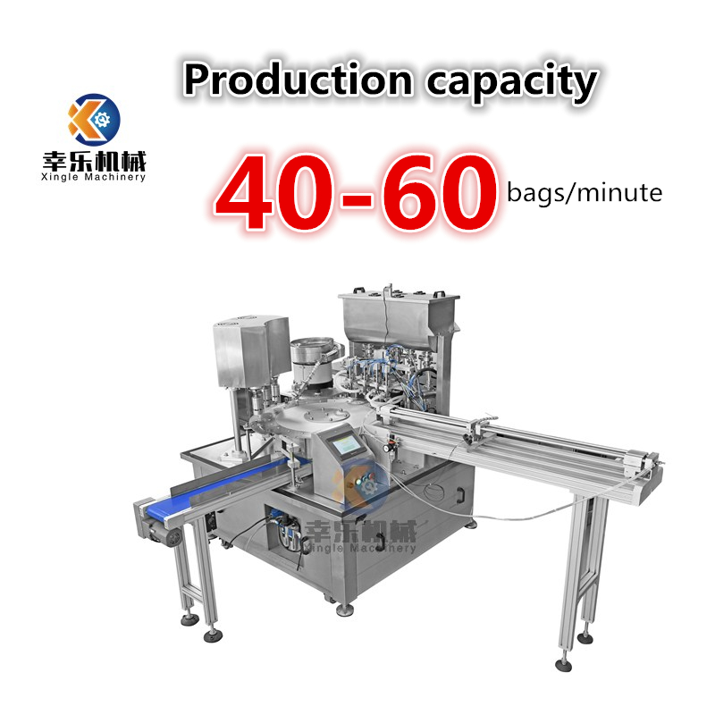 Machine de remplissage et de capsulage automatique de sac de bec de détergent liquide