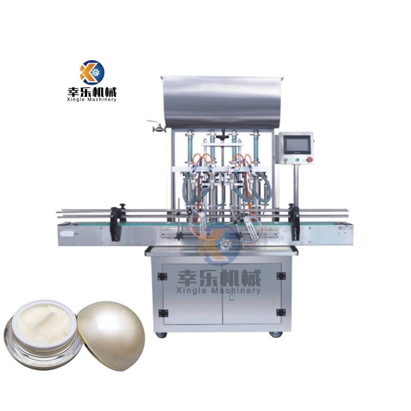 Machine de remplissage de crème cosmétique de pâte à quatre têtes