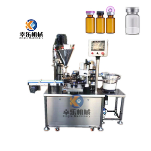 Machine pharmaceutique automatique de remplissage et de capsulage de flacons de poudre