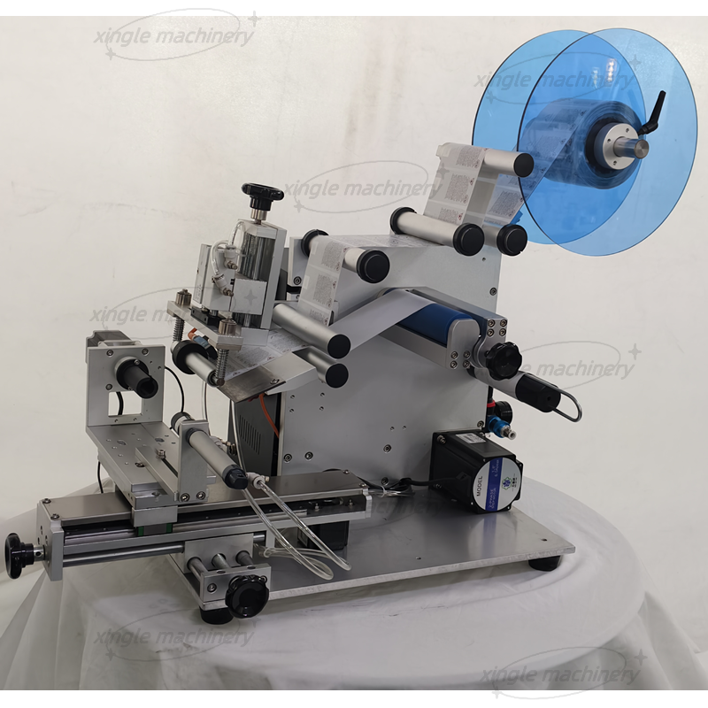 Machine d'étiquetage multifonctionnelle semi-automatique d'autocollant de PLC