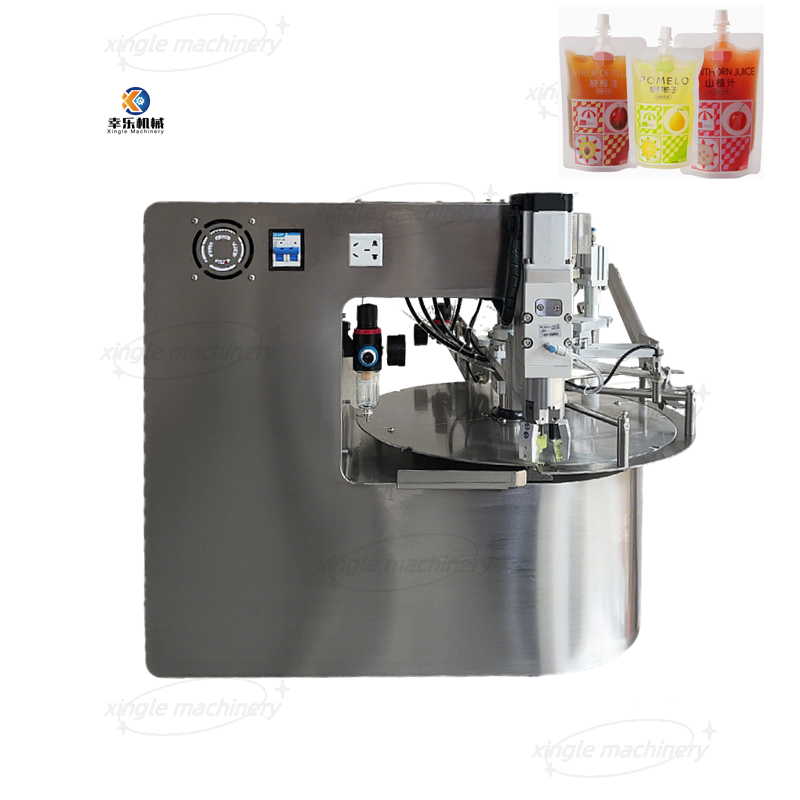 Machine de remplissage et de capsulage automatique de poche de bec de pâte liquide