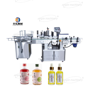 Machine d'étiquetage automatique de bouteilles rondes verticales pour bouteilles en verre