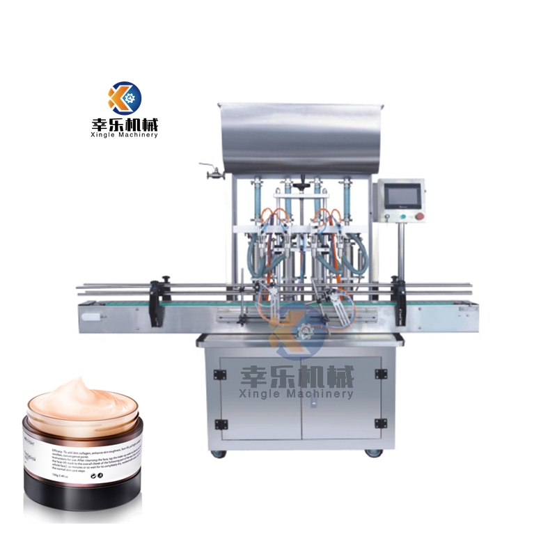Machine de remplissage de crème cosmétique de pâte à quatre têtes