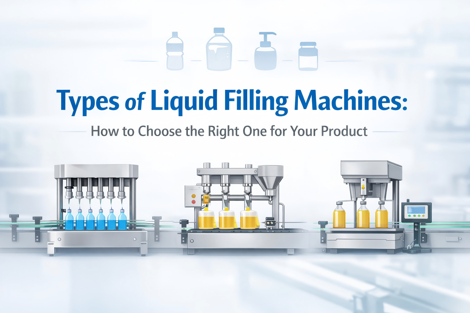 Types de machines de remplissage de liquides : comment choisir celle qui convient à votre produit