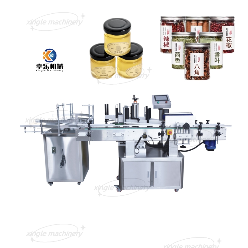 Machine d'étiquetage automatique de bouteilles rondes verticales pour bouteilles en verre