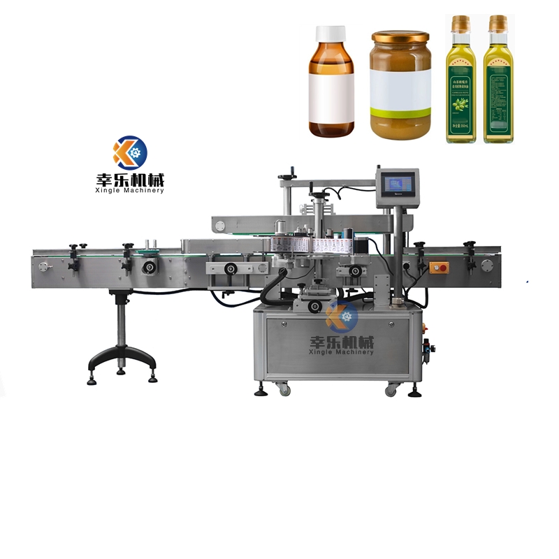 Étiqueteuse automatique d'autocollants double face pour bouteilles