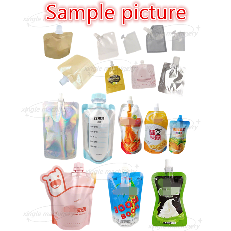 Machine de remplissage et de capsulage automatique de poche de bec de pâte liquide
