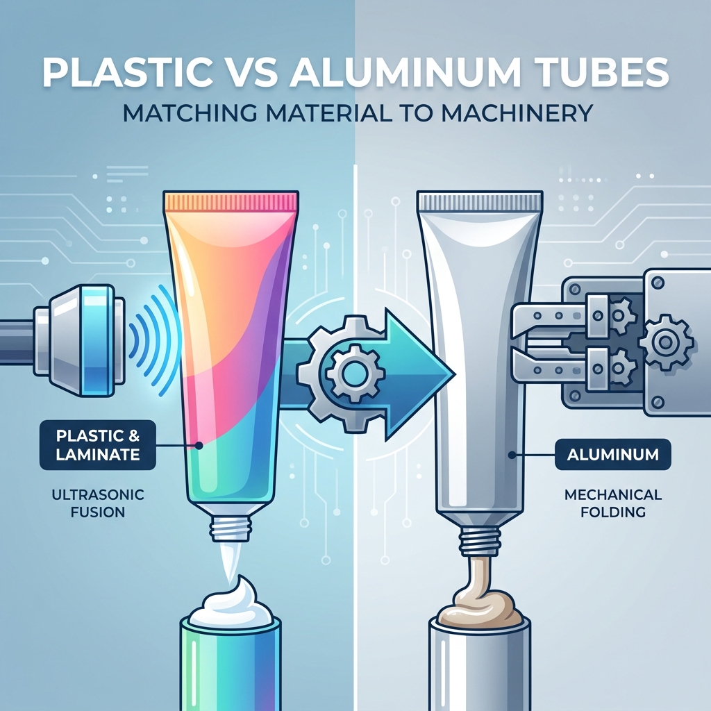 Tubes en plastique ou en aluminium : adapter les matériaux des tubes aux équipements de remplissage et de scellage
