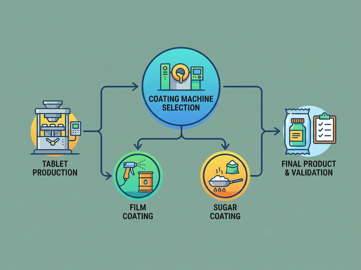 Machine de rev&ecirc;tement de comprim&eacute;s pharmaceutiques
