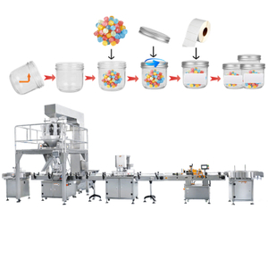 Ligne de remplissage automatique de granules de nourriture de noix d'emballage d'embouteillage