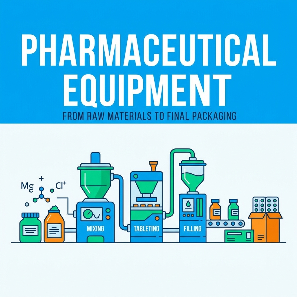 Liste des équipements de fabrication pharmaceutique : des matières premières à l'emballage final