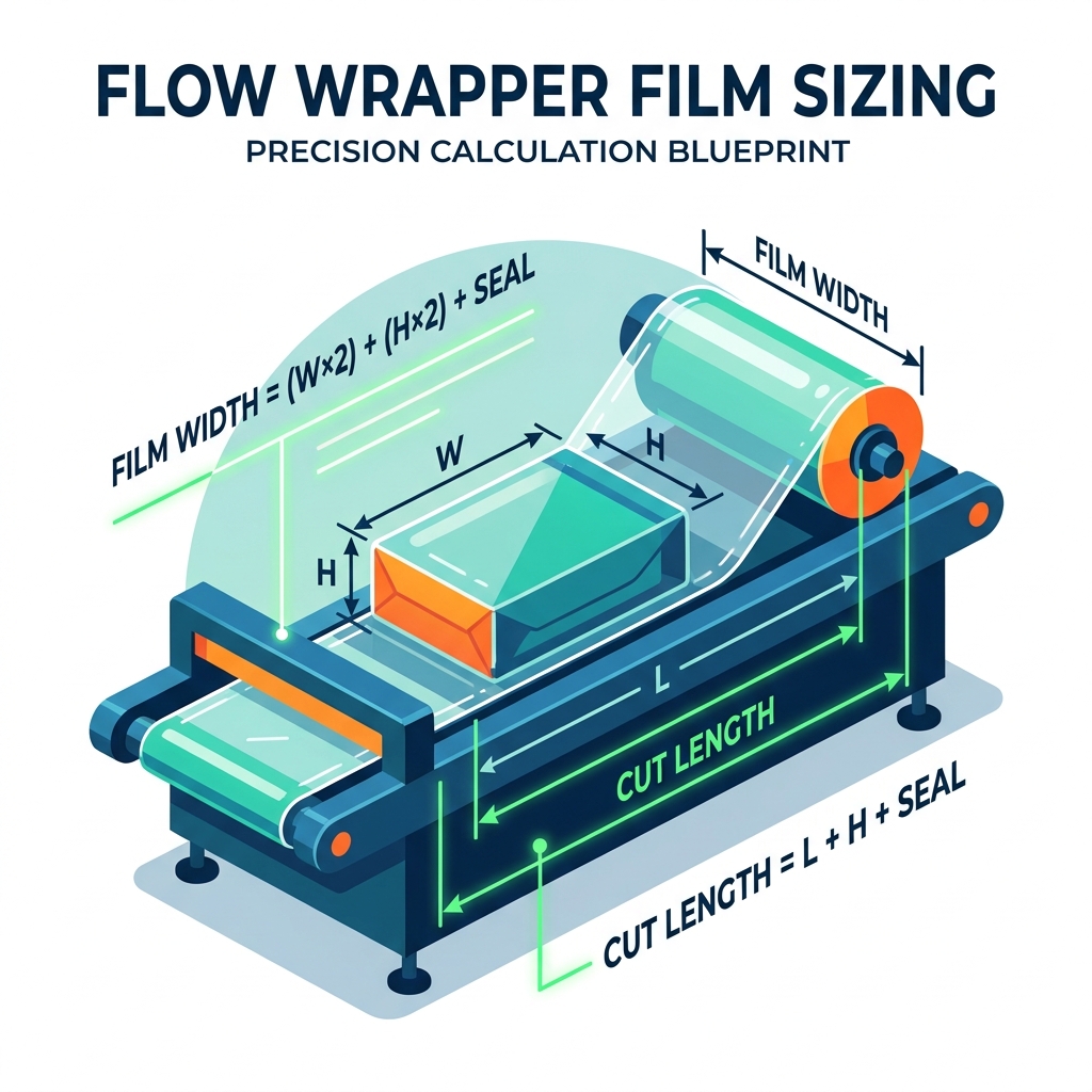 Comment spécifier la largeur du film et la longueur de coupe pour une emballeuse à flux horizontal